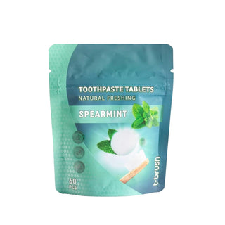 T-Brush Mint Flavored Toothpaste Tablets - Eco-Friendly Oral Care with Fluoride - 60 Count T-Brush Toothpaste Tablets - Eco-Friendly Oral Care toothpaste tablets, mint flavored toothpaste, fluoride toothpaste, eco-friendly oral care, travel toothpaste, sustainable oral hygiene, oral health, eco-conscious products, travel-friendly, health-conscious, innovative oral care
