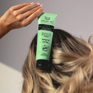 Ashley Joy Leave-In Hair Conditioner: Moisturizing Cream for Frizz Control & Color Protection with Avocado Oil & Aloe Vera - 150ml Ashley Joy Leave-In Conditioner - Frizz Control & Color Protection leave-in hair conditioner, hair moisturizing cream, frizz control hair product, color protection conditioner, avocado oil hair treatment, aloe vera hair care, chamomile hair treatment, hair repair cream, non greasy conditioner, hair shine enhancer, hair conditioner, moisturizing cream, frizz control, color protec