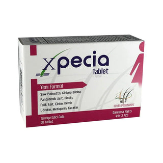 Xpecia Women's Health Dietary Supplement - 60 Tablets with Saw Palmetto, Biotin, and Zinc Xpecia Women's Health Supplement - 60 Tablets women's health supplement, dietary supplement, vitamins and minerals, Saw Palmetto, Ginkgo Biloba, Biotin, Zinc, Iron, health and wellness, women's health, nutritional supplement, hair skin and nail health, energy and metabolism, immune function