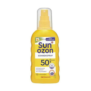 Sunozon Sunscreen Spray SPF 50+ - Water-Resistant, Dermatologically Tested for Sensitive Skin Sunozon SPF 50+ Sunscreen Spray for Sensitive Skin sunscreen spray, SPF 50+, water-resistant sunscreen, dermatologically tested, sensitive skin sunscreen, outdoor enthusiasts, sun protection, UVA/UVB protection, moisturizing sunscreen, cosmetic product