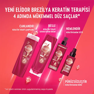 Elidor Brazilian Keratin Therapy Hair Serum - Nourishes, Smooths, and Adds Shine to Hair - 11.83 fl oz Elidor Brazilian Keratin Hair Serum - Smooth & Shine hair serum, keratin hair care, brazilian keratin therapy, hair nourishment, frizz reduction, smooth hair, shiny hair, hair care, Elidor, luxurious hair care, dry hair solution, damaged hair repair