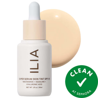 Ilia Super Serum Skin Tint SPF 40: Vegan Hyaluronic Acid & Niacinamide Foundation for Dewy, Light Coverage & Sun Protection Ilia Skin Tint SPF 40: Dewy, Light Coverage Foundation + Skincare tinted serum foundation, SPF 40 foundation, mineral sunscreen makeup, vegan skin tint, cruelty-free foundation, hyaluronic acid serum foundation, niacinamide skin tint, clean beauty foundation, dewy finish foundation, light coverage foundation, foundation, tinted serum, SPF foundation, mineral foundation, vegan foundatio