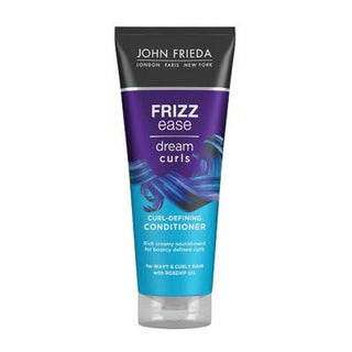 John Frieda Frizz Ease Curl Defining Hair Cream for Wavy & Curly Hair, Color-Safe, Vegan, 8.45 fl oz John Frieda Curl Defining Hair Cream - Vegan & Color-Safe curl defining hair cream, vegan hair care, recycled packaging hair product, color-safe hair cream, rosehip oil hair treatment, hair care for wavy hair, hair care for curly hair, vegan beauty products, eco-friendly hair care, curly hair solutions, frizz control, hair nourishment, colored hair care