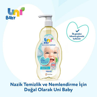 Uni Baby Natural Hypoallergenic Baby Shampoo & Body Wash - Gentle, Moisturizing, Dermatologically Tested - 23.69 fl oz Uni Baby Hypoallergenic Baby Shampoo & Body Wash - Natural & Gentle Baby shampoo, Natural baby care products, Hypoallergenic baby shampoo, Gentle baby cleansing products, Dermatologically tested baby products, Baby body wash, Natural ingredients, Sensitive skin care, Baby skincare, Uni Baby