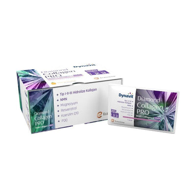 Dynavit Diamond NMN Collagen Pro 30 Sachets - Anti-Aging Collagen Supplement with NMN, Resveratrol, and Magnesium