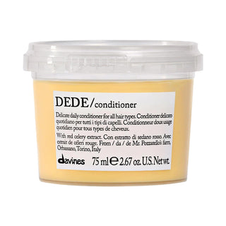 DEDE Delicate Daily Conditioner - Vegan, Lightweight Hair Conditioner for Daily Hydration DEDE Delicate Daily Conditioner - Vegan & Lightweight delicate daily conditioner, vegan hair conditioner, lightweight hair conditioner, hair care for frequent shampooing, natural hair care products, vegan hair care, cruelty-free hair products, daily hydration, gentle hydration, softness and silkiness, red celery extract, sustainable hair care, ethical hair care, fine hair, medium hair, thick hair, straight hair, wavy h
