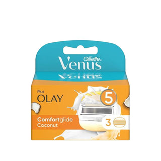 Gillette Venus & Olay Comfortglide Women's Razor Blades - 3 Pack, Smooth Shaving, Comfortable, Compatible with Venus Razors Gillette Venus & Olay Comfortglide Razor Blades - 3 Pack Gillette Venus, Olay Comfortglide, Women's Razor Blades, Replacement Razor Blades, Shaving Accessories, Women's Grooming, Personal Care, Razor Refills, Comfortable Shaving, Smooth Shaving