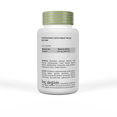 Voop Bromelain Supplement: Natural Digestive Support & Anti-Inflammatory - Pineapple Enzymes, Vegan Capsules, 30 Count