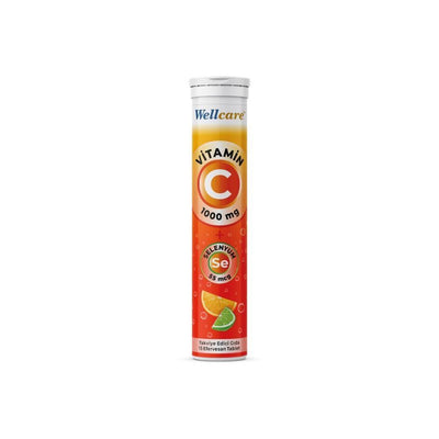 Wellcare Vitamin C 1000 mg Effervescent Tablets - Immune System Support & Energy Boost