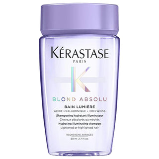 Kerastase Mini Blond Absolu Hydrating Illuminating Shampoo - Daily Hydration for Blonde Hair, Color Safe, Hyaluronic Acid Kerastase Blond Absolu Hydrating Shampoo for Blonde Hair Hydrating Shampoo, Blonde Hair Care, Hyaluronic Acid Shampoo, Color Safe Shampoo, Daily Shampoo for Dry or Damaged Hair, Hair Hydration, Blonde Hair Shampoo, Kerastase, Hair Care, Salon Quality Shampoo, Professional Hair Care, Color Treated Hair, Dry Hair Solution, Damaged Hair Repair