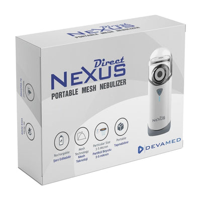 Direct Nexus Portable Mesh Nebulizer - Rechargeable, Compact & Efficient Asthma Relief