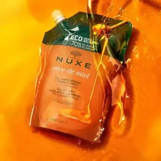 Nuxe Reve De Miel Ultra Rich Cleansing Gel: Honey-Infused Face & Body Wash for Dry, Sensitive Skin - Natural, Paraben & SLS Free Nuxe Reve De Miel Cleansing Gel - Honey Face & Body Wash Nuxe Reve De Miel, ultra rich cleansing gel, face and body cleanser, honey cleansing gel, natural face wash, dry skin cleanser, sensitive skin cleanser, moisturizing body wash, paraben free cleanser, SLS free cleanser, cleansing gel, face cleanser, body wash, honey, natural skincare, dry skin, sensitive skin, moisturizing, p