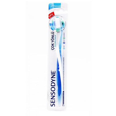 Sensodyne Multi-Directional Protection Toothbrush for Sensitive Teeth - Gentle on Gums, Effective Plaque Removal