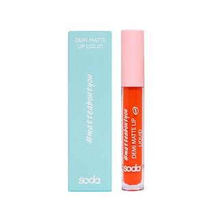 Soda Lip Liquid - Demi Matte Finish, Long Lasting Lip Color for Women Soda Demi Matte Lip Liquid - Long Lasting Lip Color Matte Lip Liquid, Long Lasting Lipstick, Demi Matte Lip Color, High Pigment Lip Liquid, Easy Apply Lipstick, Lip Color, Beauty Essentials, Makeup, Cosmetics, Women's Beauty Products