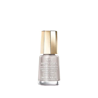 Mavala Mini Color Oje 973 Pretty Silver Nail Polish - 5 ml Travel-Sized Cosmetic for Nail Decoration Mavala Mini Color Oje 973 Pretty Silver Nail Polish - 5ml Mavala Mini Color Oje, Pretty Silver Nail Polish, 5 ml Nail Polish, Travel-sized Nail Polish, Silver Nail Color, Mavala 973, Nail Beauty Products, Travel-Sized Cosmetics, Cosmetic Nail Coloring, Nail Decoration, Mini Nail Polish, Mavala Nail Polish, Pretty Silver, Nail Care, Beauty On-The-Go