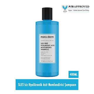 Maruderm Hyaluronic Acid Moisturizing Shampoo - Deep Hydration & Damage Repair - Sulfate-Free, Vegan Formula for Dry & Damaged Hair (13.53 fl oz) Maruderm Hyaluronic Shampoo: Hydrate & Repair Dry, Damaged Hair Hyaluronic acid shampoo, Moisturizing shampoo, Hydrating shampoo, Sulfate-free shampoo, Vegan shampoo, Dry hair shampoo, Damaged hair repair shampoo, Argan oil shampoo, Panthenol shampoo, Keratin shampoo, shampoo, hair care, dry hair, damaged hair, hair hydration, hair repair, argan oil, panthenol, ke