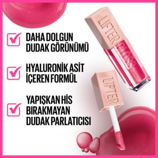 Maybelline Lifter Gloss: Hydrating Hyaluronic Acid Lip Gloss - Non-Sticky, Lifting Effect, Taffy Shade - For Fuller, Smoother Lips Maybelline Lifter Gloss: Hydrate & Plump Lips - Non-Sticky lip gloss, Maybelline lip gloss, hyaluronic acid lip gloss, moisturizing lip gloss, non-sticky lip gloss, Taffy lip gloss, lifting lip gloss, lip plumper gloss, hydrating lip gloss, Maybelline Lifter Gloss, lip care, lip makeup, plumping gloss, lip shine, cosmetic, beauty, women's makeup, gifts for her, makeup for women,
