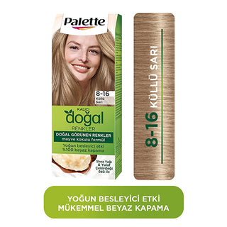 Palette Natural Hair Dye - Küllü Sarı (Ash Blonde) for Natural-Looking Color Palette Natural Hair Dye - Küllü Sarı Saç Boyası, Küllü Sarı, Doğal Renkler, Palette Hair Dye, Natural Hair Color, Hair Dye, Ash Blonde, Natural Ingredients, Gentle Hair Dye, Trendy Hair Color