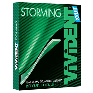 Vivident Storming Sakız Nane Aromalı 33 gr - Refreshing Mint Chewing Gum with Unique Packaging Vivident Storming Mint Chewing Gum - Refreshing & Unique mint chewing gum, long strip gum, refreshing gum, unique packaging gum, Vivident Storming, chewing gum, breath freshener, mint flavor, gum base, unique packaging