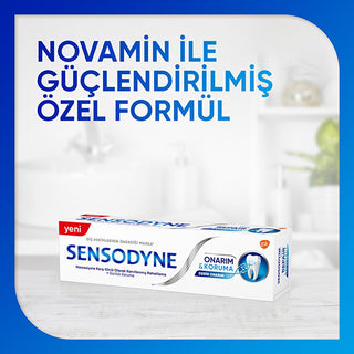 Sensodyne Desensitizing Toothpaste for Sensitive Teeth Repair - 2.54 fl oz, NovaMin Technology, Whitening Benefits Sensodyne Toothpaste for Sensitive Teeth - NovaMin Technology Sensodyne toothpaste, desensitizing toothpaste, sensitive teeth repair, NovaMin technology toothpaste, whitening toothpaste for sensitive teeth, oral care, sensitive teeth relief, toothpaste for sensitive teeth, whitening toothpaste, oral hygiene, desensitizing oral care