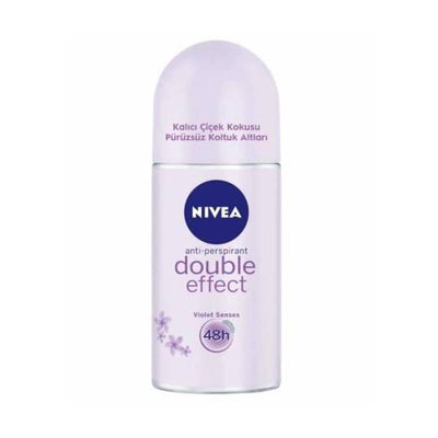 Nivea Double Effect: Smooth Skin Deodorant Roll-on for Women - Closer Shave, Lasting Odor Protection, 50ml