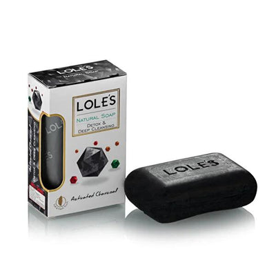 Lole Activated Charcoal Soap - Natural Skincare for Acne Treatment, Vitamin-rich & Gentle Daily Cleanser