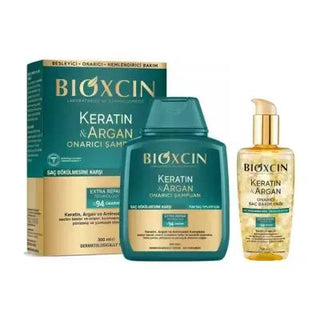 Bioxcin Keratin Argan Hair Care Set - Repairs & Nourishes Damaged Hair with Keratin & Argan Oil Bioxcin Keratin Argan Hair Care Set for Damaged Hair Keratin Hair Care, Argan Oil Hair Repair, Damaged Hair Treatment, Nourishing Shampoo, Hair Oil for Dry Hair, Hair Care Set, Bioxcin, Keratin Shampoo, Argan Oil Hair Care, Hair Repair Products, Healthy Hair Solutions