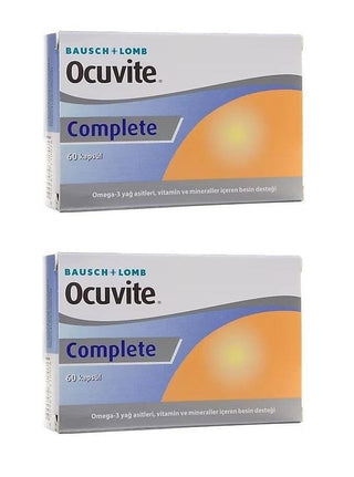 Bausch & Lomb Ocuvite Complete Dietary Supplement for Eye Health - Omega-3, Lutein, and Zeaksantin Enriched Formula