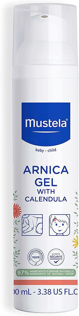 mustela arnica organic moisturizer gel packaging, close up of mustela arnica gel texture Mustela Arnica Gel - Organic Moisturizer | 3.4 fl oz Mustela Arnica Gel - Organic Moisturizer | 3.4 fl oz mustela, arnica-gel, organic-moisturizer, baby-care, natural-skin-care, vegan, skin-soothing, parenting, baby-skin, ai-generated