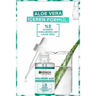 Garnier Hyaluronic Aloe Vera Hydrating Super Serum - Plump & Smooth Skin - Anti-Aging Facial Serum for All Skin Types Garnier Hyaluronic Aloe Serum: Hydrate, Plump & Smooth Skin hyaluronic acid serum, aloe vera serum, hydrating serum, anti-aging serum, Garnier serum, skin plumping serum, facial serum, serum for dry skin, serum for sensitive skin, 3% glycerin serum, Garnier, hyaluronic acid, aloe vera, hydrating, anti-aging, skin plumping, dry skin, sensitive skin, glycerin, facial, beauty, skincare, moistur