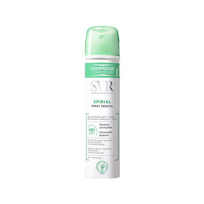 SVR Spirial Vegetal Deodorant Spray 75ml - Gentle, Natural, Hypoallergenic Deodorant for Sensitive Skin