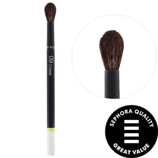 SEPHORA COLLECTION Vegan Crease Eyeshadow Brush - 09: Precise Blending, Sustainable Beauty SEPHORA Vegan Crease Brush: Flawless Eyeshadow, Eco-Friendly eyeshadow brush, crease brush, blending brush, vegan makeup brush, synthetic makeup brush, sustainable makeup brush, eco-friendly makeup brush, precise eyeshadow brush, fluffy eyeshadow brush, SEPHORA COLLECTION Crease Brush, makeup brush, eye brush, vegan brush, synthetic brush, blending, crease, eyeshadow, makeup, beauty, cosmetics, gifts for her, makeup e
