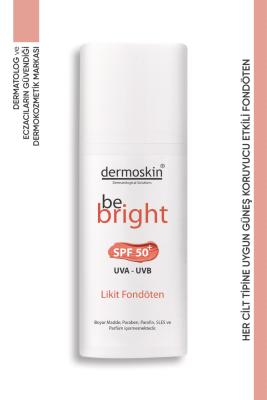 dermoskin be bright spf50+ liquid foundation medium 33ml bottle, dermoskin be bright foundation application on skin Dermoskin Be Bright SPF50+ Liquid Foundation - Medium | 33ml Dermoskin Be Bright Liquid Foundation SPF50+ | Medium 33ml foundation, sp50, liquid-foundation, makeup, beauty, skincare, dermoskin, cosmetic, moisturizing, ai-generated