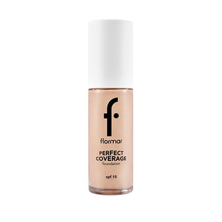 Flormar Perfect Coverage Foundation 105 Porcelain Ivory: Flawless Finish, 12-Hour Wear, and SPF 15 Protection Flormar Foundation: Perfect Coverage, Long Lasting & SPF 15 full coverage foundation, long lasting foundation, foundation with almond oil, foundation with SPF, makeup for all skin types, Flormar foundation, flawless finish foundation, porcelain ivory foundation, 12 hour foundation, liquid foundation, makeup, cosmetics, beauty, skincare, almond oil, olive oil, SPF 15, even skin tone, blemish coverage