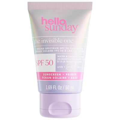 The Invisible One SPF 50 Hydrating Face Sunscreen + Primer - Hyaluronic Acid, Broad Spectrum Protection
