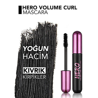 Flormar Hero Volume & Curl Mascara: Intense Black, Long-Lasting, Smudge-Proof, Flake-Free - Volumizing Fiber Brush Eye Makeup Flormar Hero Mascara: Volume, Curl, Long-Lasting Black Mascara Volume mascara, Curling mascara, Black mascara, Long lasting mascara, Smudge proof mascara, Flake free mascara, Fiber brush mascara, High pigment mascara, Eye makeup, Volumizing mascara, mascara, volume, curl, long-lasting, smudge-proof, flake-free, fiber brush, high pigment, eye enhancement, dramatic eyes, defined lashes