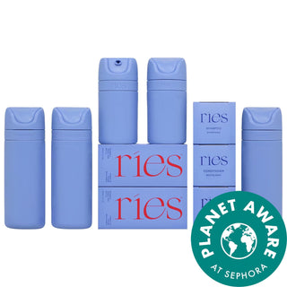 RIES - Refillable Travel Container Set: Leakproof, Reusable, & TSA Approved - Sustainable Travel Bottles for Shampoo, Conditioner, Lotion RIES Refillable Travel Containers - Leakproof & Reusable refillable travel containers, travel size bottles, leakproof travel bottles, reusable travel containers, sustainable travel containers, travel bottle set, empty travel bottles, TSA approved travel bottles, travel containers, toiltetry bottles, shampoo bottles, conditioner bottles, lotion bottles, refillable containe