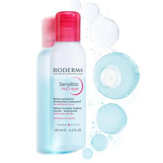 Bioderma Sensibio H2O - Gentle Micellar Eye Makeup Remover for Sensitive Eyes - Hypoallergenic & Fragrance-Free - Cleanses & Soothes (4.23 fl oz) Bioderma Eye Makeup Remover - Gentle, Hypoallergenic Cleanser eye makeup remover, sensitive eye makeup remover, micellar eye cleanser, hypoallergenic eye makeup remover, fragrance-free eye makeup remover, gentle eye makeup remover, bioderma eye makeup remover, eye cleanser for sensitive skin, alcohol free eye makeup remover, makeup remover, eye cleanser, sensitive