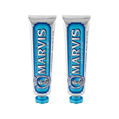 Marvis Aquatic Mint Toothpaste 2-Pack - Premium Oral Care with Refreshing Mint Flavor