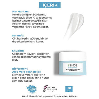 Sinoz Hydrapro: 72-Hour Hydrating Face Cream with Hyaluronic Acid & Snow Mushroom - Vegan Moisturizer for Dry, Sensitive Skin Sinoz Hydrapro: Hydrating Face Cream - 72H Moisture, Vegan Hydrating Face Cream, Moisturizing Face Cream, Vegan Face Cream, Hyaluronic Acid Moisturizer, Squalane Face Cream, Dry Skin Moisturizer, Sensitive Skin Cream, Snow Mushroom Cream, 72-Hour Hydration Cream, Sinoz Hydrapro, Facial Moisturizer, Skin Hydration, Dry Skin Relief, Sensitive Skin Care, Natural Skincare, Vegan Skincare