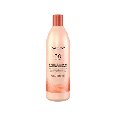 Inebrya Hair Developer - 30 Volume Cream Oxidant for Professional Hair Coloring & Bleaching (1000 ml)
