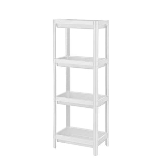 Decobella 4-Tier Bathroom Storage Rack - Maximize Space, Easy Install, Durable Plastic