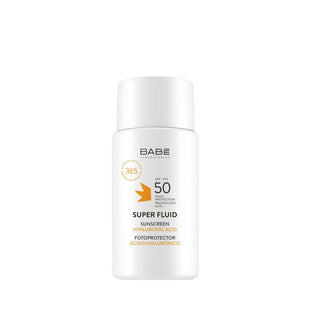 Babe Super Fluid Sunscreen SPF 50+ - Broad Spectrum UV Protection for Sensitive Skin - Lightweight Face Sunscreen Babe SPF 50+ Sunscreen - Sensitive Skin UV Protection sunscreen SPF 50+, face sunscreen, sensitive skin sunscreen, Babe sunscreen, broad spectrum sunscreen, sun protection, UV protection., sunscreen, sunblock, sensitive skin, UVA protection, UVB protection, daily sunscreen, travel sunscreen, fluid sunscreen, dermatologically tested, Skin Care, Beauty, Health, sun damage prevention, anti-aging, g
