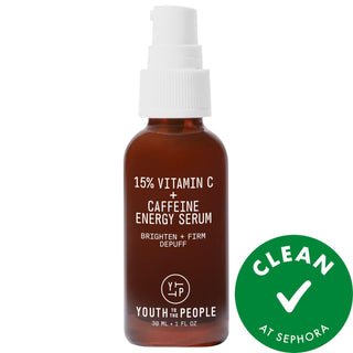 Drunk Elephant - 15% Vitamin C + Caffeine Energy Brightening Serum for Uneven Tone, Anti-Aging Skincare, Brightening Serum, Lightweight Face Serum 15% Vitamin C Serum - Brightens & Evens Skin Tone Vitamin C Serum, Brightening Serum, Anti-Aging Skincare, Hyperpigmentation Treatment, Lightweight Face Serum, Skincare, Face Serums, Treatments, Dark Spots, Fine Lines and Wrinkles, Dullness, Normal Skin, Dry Skin, Combination Skin, Oily Skin, Vegan, Cruelty-Free, Recyclable Packaging