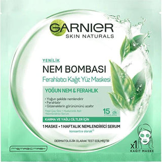 Garnier Hydrating Face Mask with Green Tea and Hyaluronic Acid - Refreshing Skincare for Combination/Oily Skin Garnier Hydrating Face Mask - Refreshing Skincare Face mask, Hydrating face mask, Green tea face mask, Hyaluronic acid face mask, Refreshing skincare, Skincare for combination skin, Skincare for oily skin, Garnier face mask, Hydrating skincare, Antioxidant skincare, Skincare routine, Face care, Skincare products