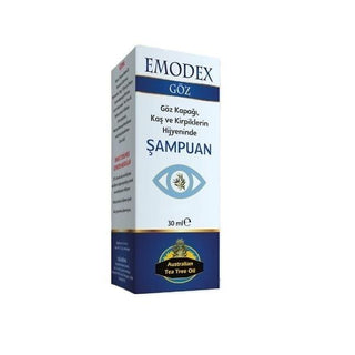 Emodex Eye Shampoo - Gentle Eyelid & Eyelash Cleanser with TEA TREE OIL - 1.01 fl oz Emodex Eye Shampoo - Gentle Eyelid Cleanser Eye Shampoo, Eyelid Cleanser, TEA TREE OIL for eyes, Eyelash hygiene product, Gentle eye care, Eye care, Cosmetic, Makeup remover, Eyelash extensions care, Sensitive eye care