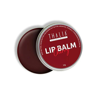 Thalia Cherry Lip Balm - Natural Lip Care for Dry, Cracked Lips with Shea Butter, Argan & Jojoba Oil - Moisturizing, Fla