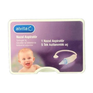Alvita Nasal Aspirator for Babies & Children - Gentle Suction, Easy to Clean, Safe & Effective Nasal Congestion Relief Alvita Nasal Aspirator - Safe & Effective Nasal Congestion Relief nasal aspirator, baby nasal aspirator, child nasal aspirator, Alvita Nazal Aspiratör, safe nasal suction, easy nasal care, baby health, baby hygiene, nasal congestion relief, baby care products, gentle suction, non-invasive, easy to clean, simple design