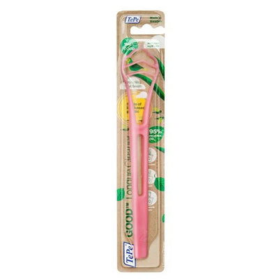 TePe Tongue Cleaner - Improve Oral Hygiene & Fresh Breath, 3-Stage Cleaning, Dishwasher Safe