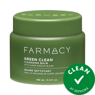FARMACY Green Clean Makeup Removing Cleansing Balm: Gently Removes Waterproof Mascara, SPF & Impurities for Hydrated, Smooth Skin | Cruelty-Free FARMACY Green Clean Cleansing Balm: Gentle Makeup Remover makeup removing cleansing balm, green clean cleansing balm, cruelty-free makeup remover, gentle makeup remover, hydrating cleansing balm, best cleansing balm for dry skin, natural makeup remover, sunscreen removing balm, waterproof mascara remover, makeup remover, cleansing balm, cruelty-free skincare, natur